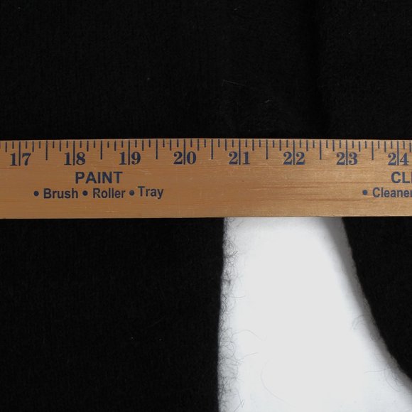 Black Mohair Sweater Puffy Sleeves Boxy Oversized Fluffy Knit Tall Ribbed Cuffs - Picture 12 of 14